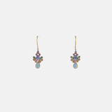Mini Floral Blue Topaz Drop