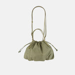 PLINIO Drawstring Tote with Crossbody Strap in Vert - Big Bag NY