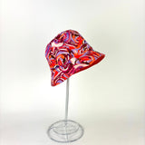 Reversible Abstract Print Rain Hat Pink