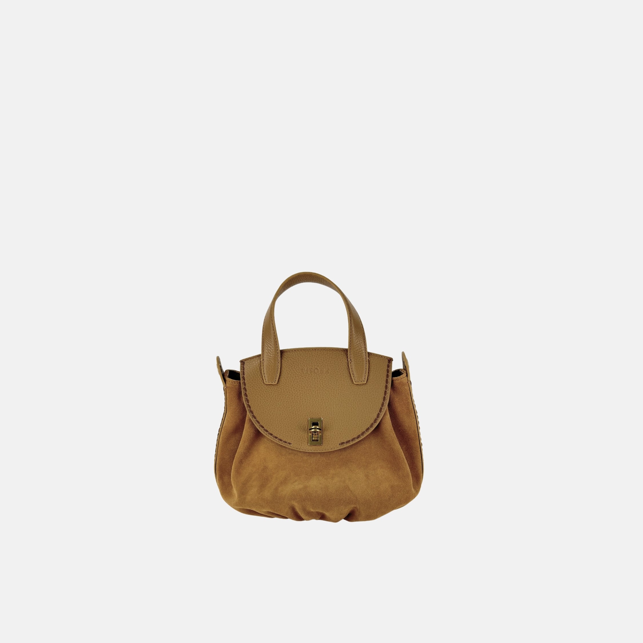 VISONA Small City Handbag in Caramel - Big Bag NY