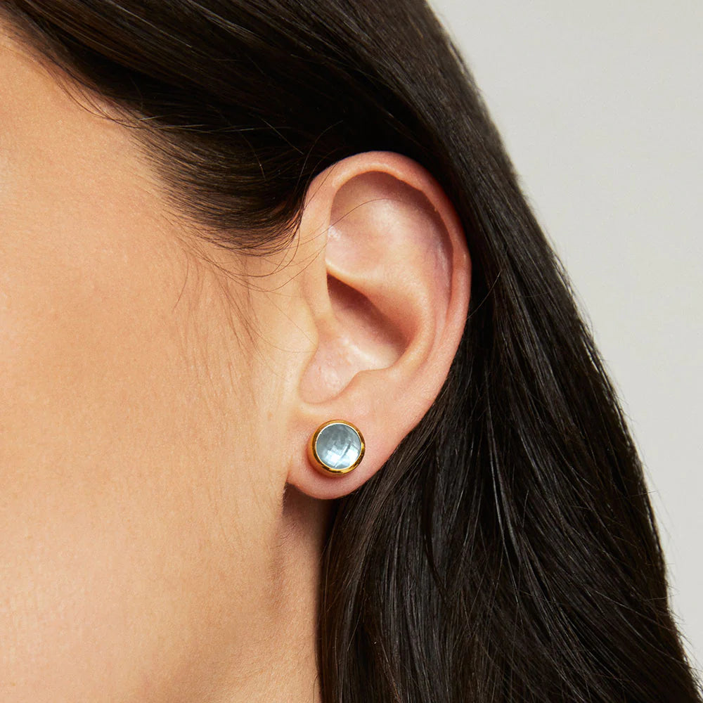 Dean Davidson Signature Midi Knockout Studs in Iridescent Sky Blue - Big Bag NY