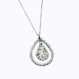 Dana Kellin Teardrop Crystals in Rhodium Necklace