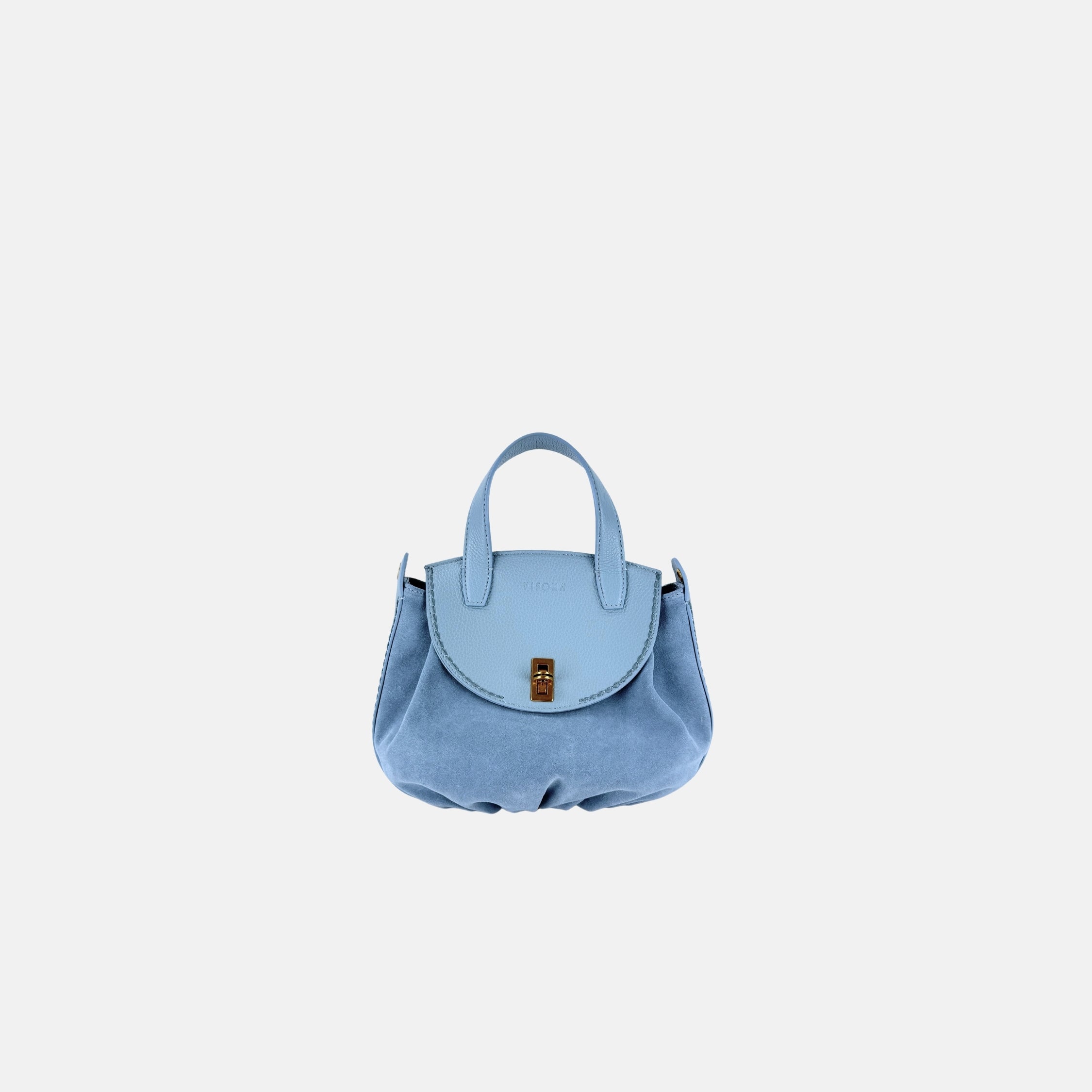 VISONA Small City Handbag in Sky Blue - Big Bag NY
