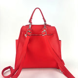 Ultrasmooth Calf Leather Box Backpack Red - Big Bag NY