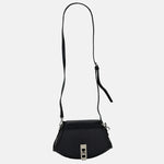 Frederic Black Turn Lock Crossbody with Silver Hardware - Big Bag NY