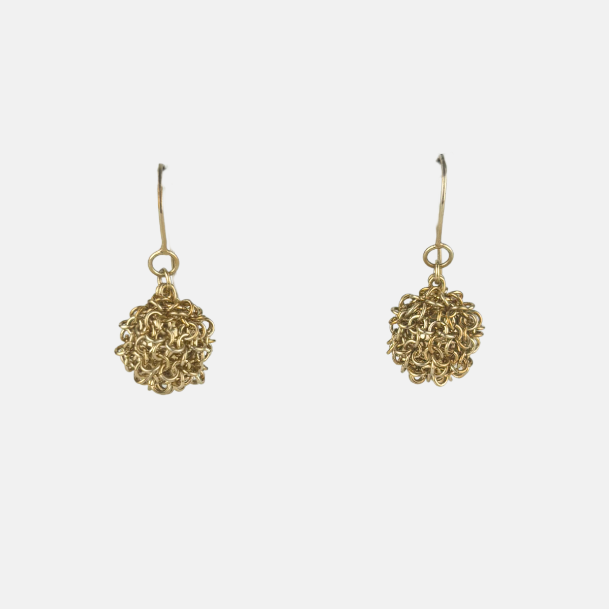 Alison Evans Gold Chain Net with Pearl Earrings - Big Bag NY