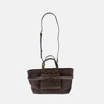 Gianni Chiarini Belty Medium Suede Tote in Moka - Big Bag NY