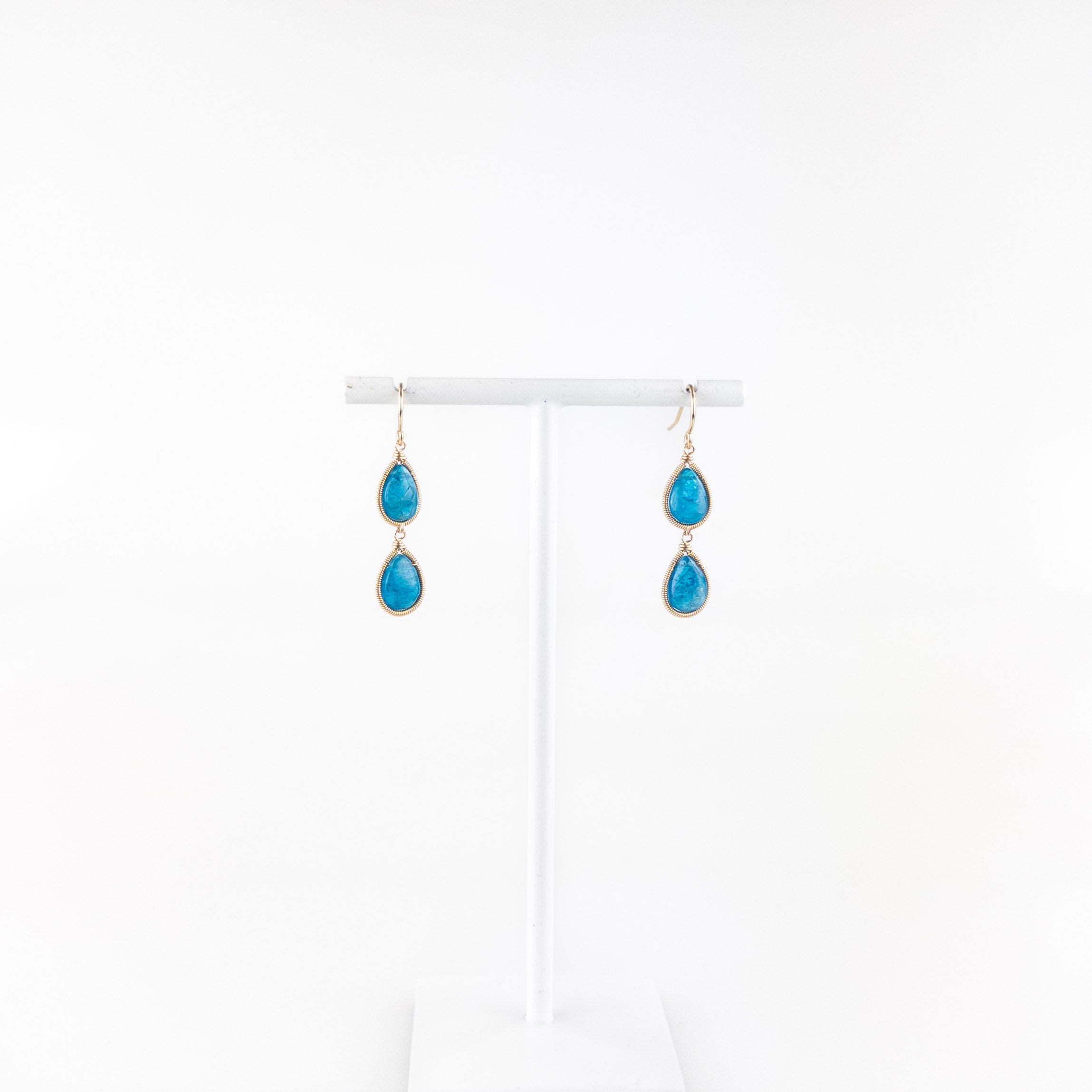 Lina's Double Teardrop Earring Apatite - Big Bag NY