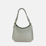 Plinio Visona Braided Top Handle Small Shoulder Bag in Beige - Big Bag NY