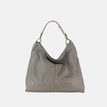 PLINIO by Visona Large Triangle Shoulder Bag in Taupe - Big Bag NY