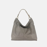 PLINIO by Visona Large Triangle Shoulder Bag in Taupe - Big Bag NY