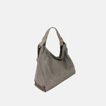 PLINIO Medium Triangle Shoulder Bag in Taupe - Big Bag NY