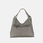 PLINIO by Visona Large Triangle Shoulder Bag in Taupe - Big Bag NY