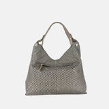 PLINIO by Visona Large Triangle Shoulder Bag in Taupe - Big Bag NY