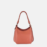 Plinio Visona Braided Top Handle Small Shoulder Bag in Blush - Big Bag NY