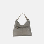 PLINIO Medium Triangle Shoulder Bag in Taupe - Big Bag NY