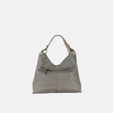 PLINIO Medium Triangle Shoulder Bag in Taupe - Big Bag NY