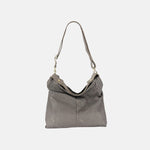 PLINIO Medium Triangle Shoulder Bag in Taupe - Big Bag NY