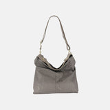 PLINIO Medium Triangle Shoulder Bag in Taupe - Big Bag NY
