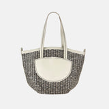 PLINIO Multicolor Weave Raffia Tote in Argilla - Big Bag NY