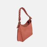 Plinio Visona Mia Braided Top Handle Small Shoulder Bag in Blush - Big Bag NY
