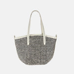 PLINIO Multicolor Weave Raffia Tote in Argilla - Big Bag NY