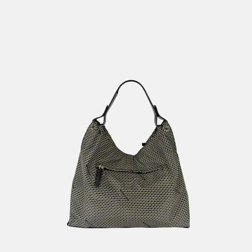 PLINIO Medium Triangle Shoulder Bag in Nero - Big Bag NY