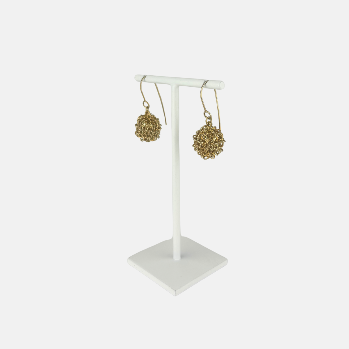 Alison Evans Gold Chain Net with Pearl Earrings - Big Bag NY