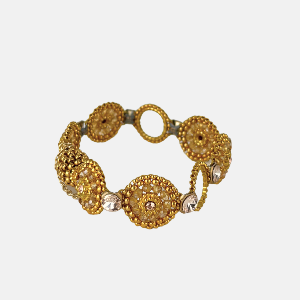Miguel Ases Gold Circle Bracelet - Big Bag NY