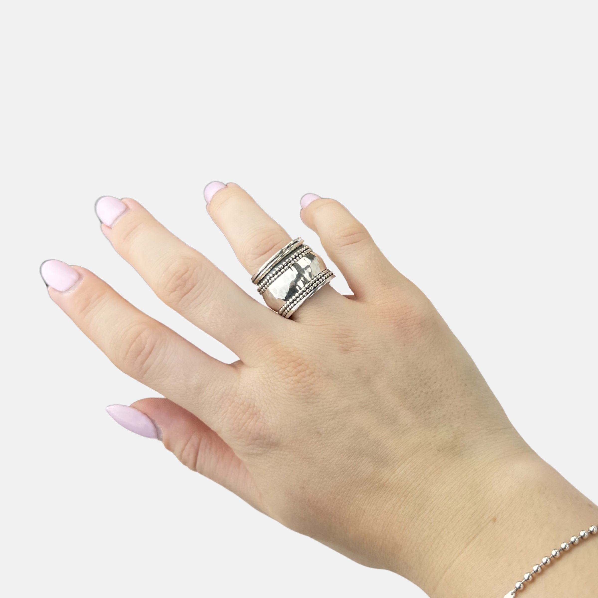 Ithil Silver Spinner Ring - Big Bag NY