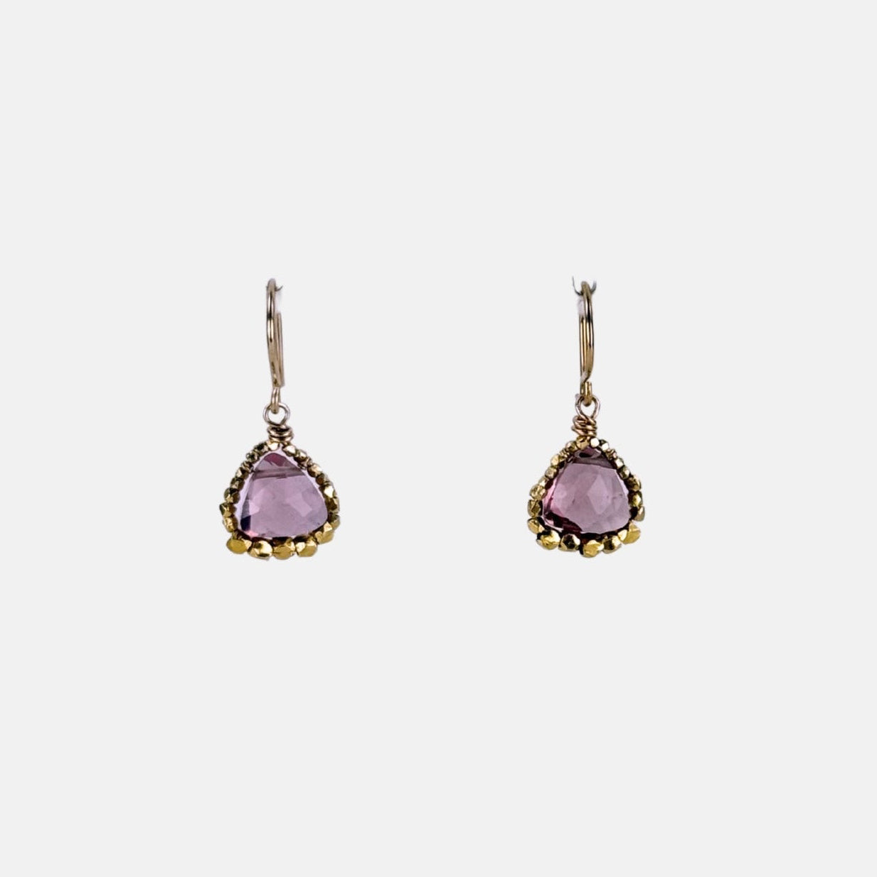 Dana Kellin Plum Quartz Drop Earrings - Big Bag NY
