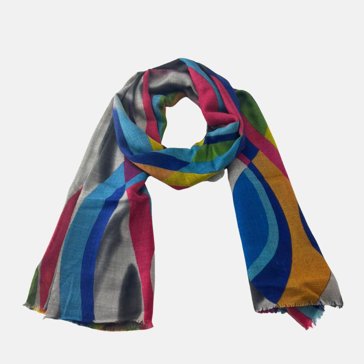Tradition Textiles Reflected Swirls Scarf - Big Bag NY