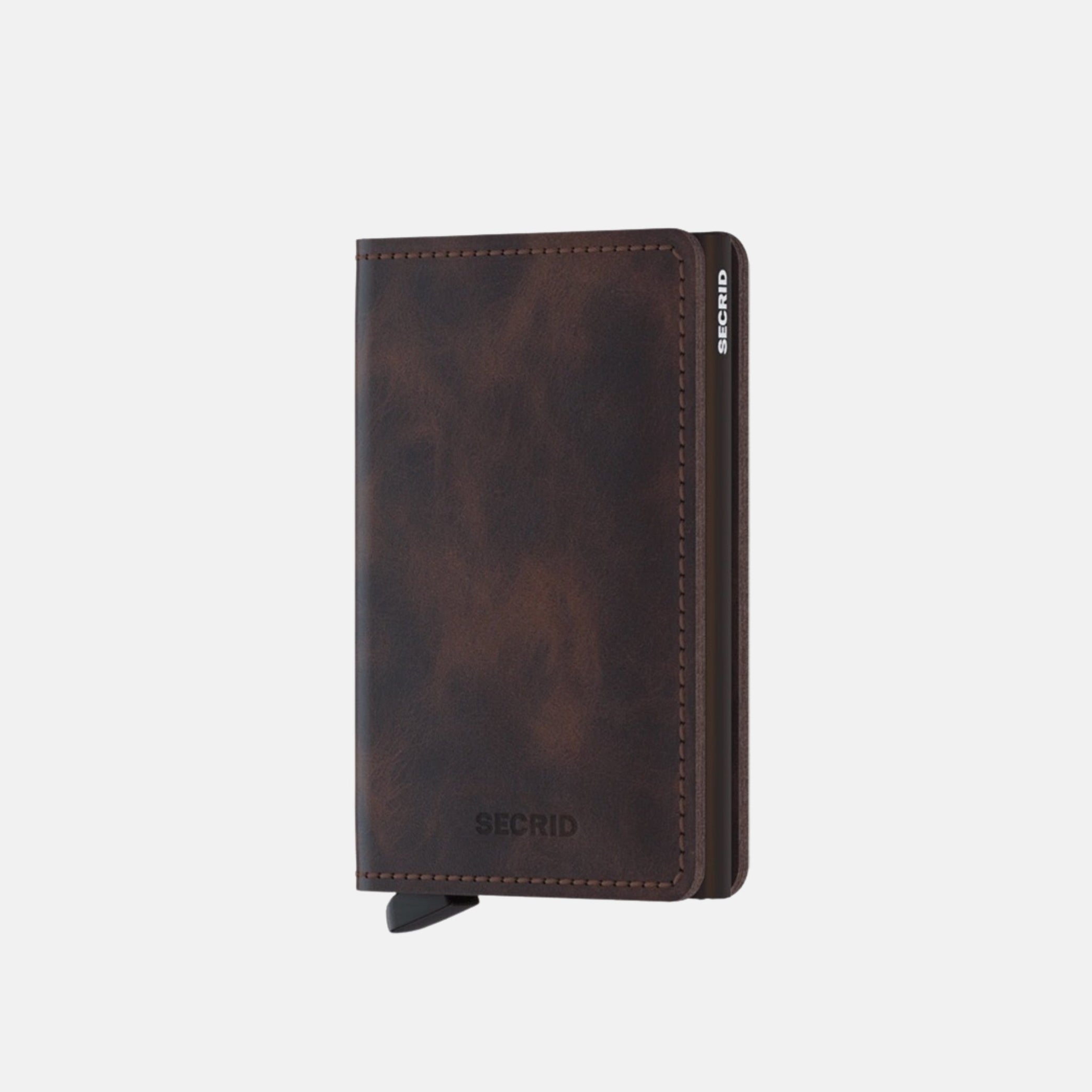 Secrid Slimwallet in Vintage Leather in Chocolate - Big Bag NY