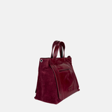 Plinio Visona MARYLIN Medium Top Handle Tote and Shoulder Bag vino wine - Big Bag NY