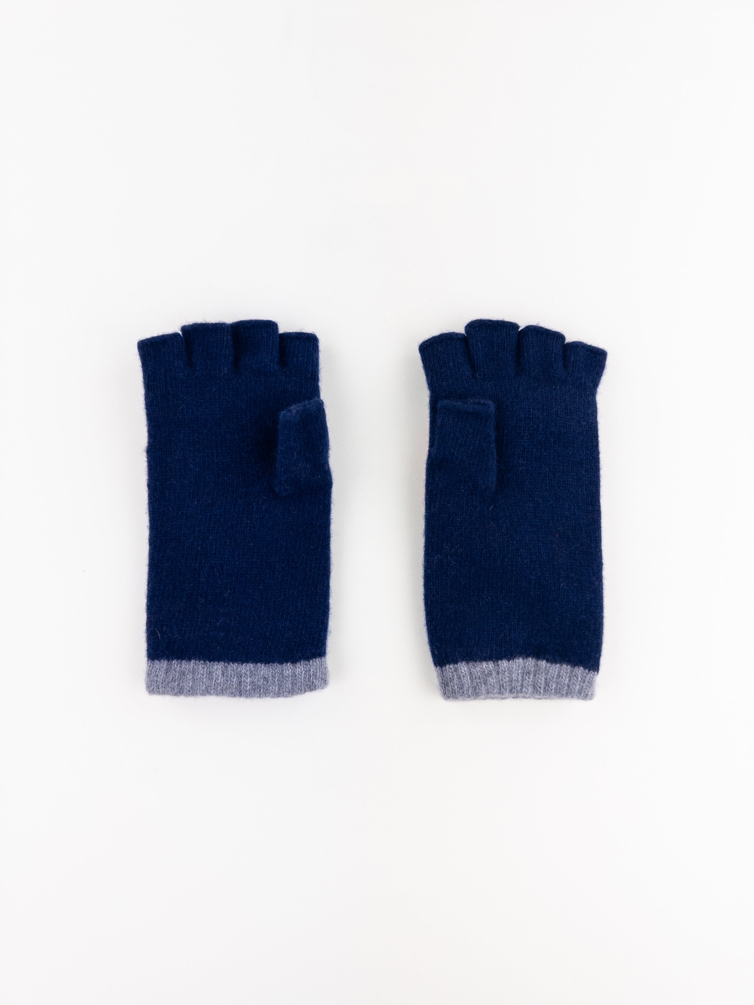 Santacana Short Fingerless Glove with Hood in Navy - Big Bag NY