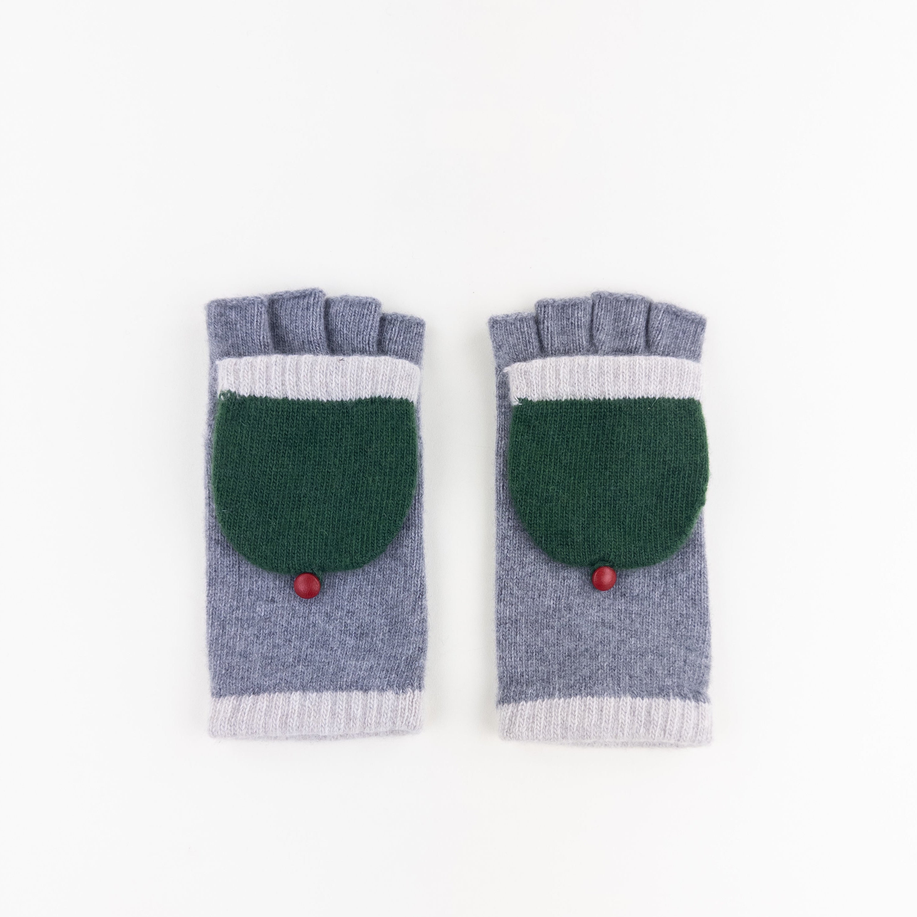 Santacana Short Fingerless Glove with Hood in Green - Big Bag NY