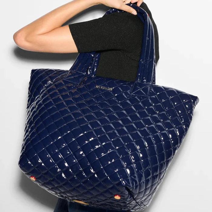MZ Wallace Medium Metro Tote Deluxe Navy Laquer - Big Bag NY