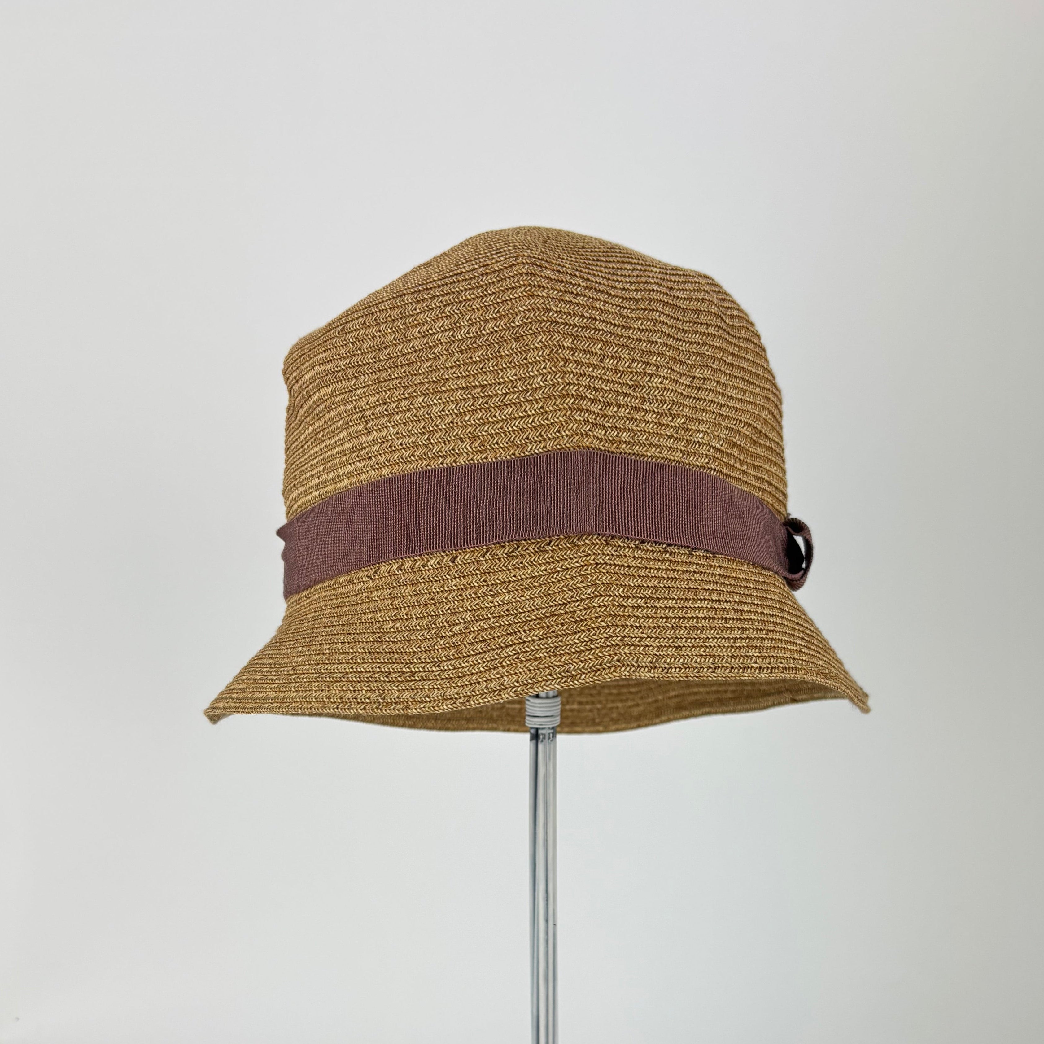 VLD NODO Paper Bucket Cloche with Purple Ribbon