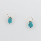 Danielle Welmond Turquoise and Pyrite Drop Earrings - Big Bag NY