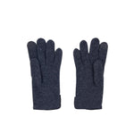 Santacana Cashmere Gloves with Leather Trim In Charcoal - Big Bag NY