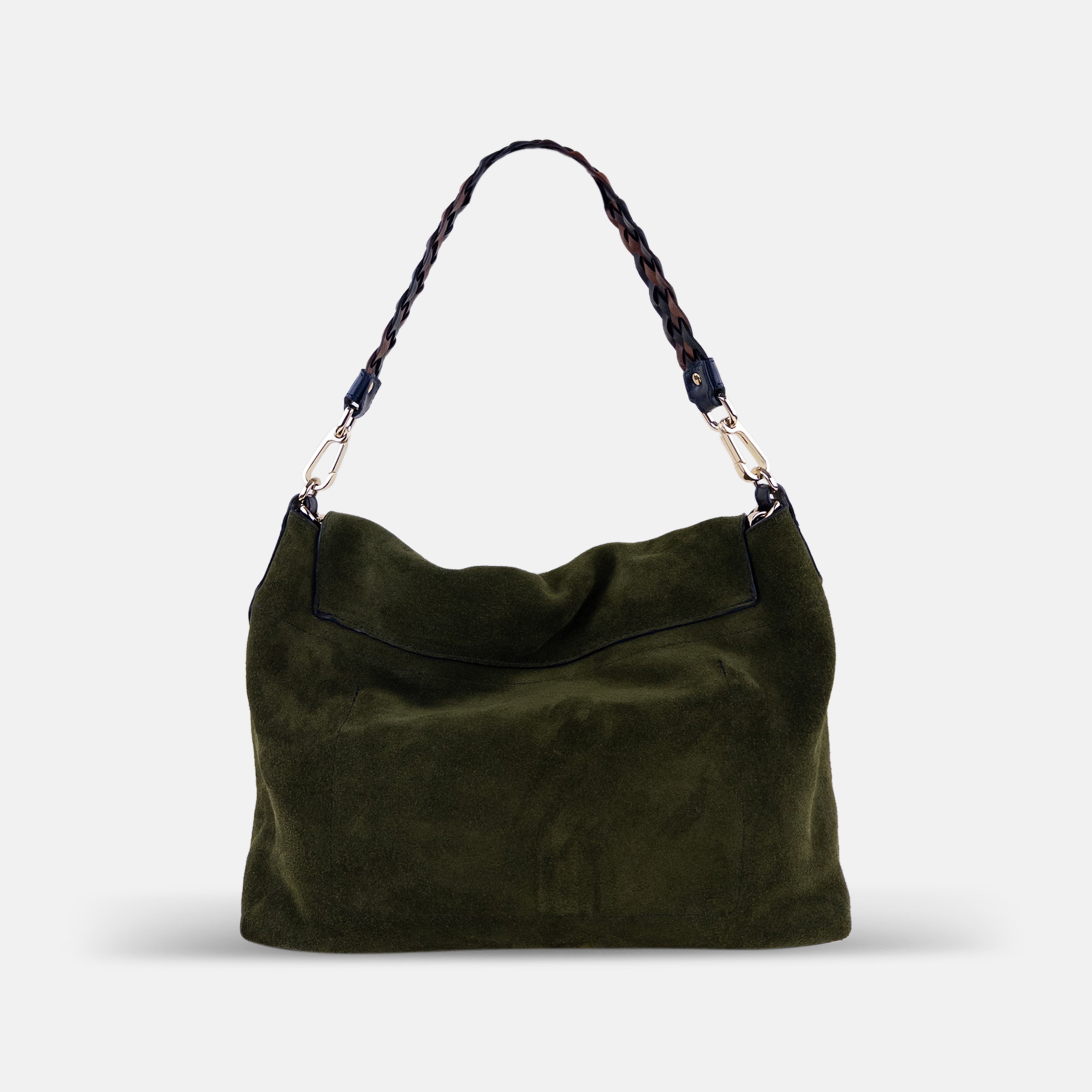 HERBERT Frère Sœur Le New Benson Velours in Leccio Green - Big Bag NY