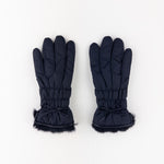 Santacana Pleated Gloves with Bow in Black - Big Bag NY