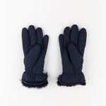 Santacana Pleated Gloves with Bow in Black - Big Bag NY