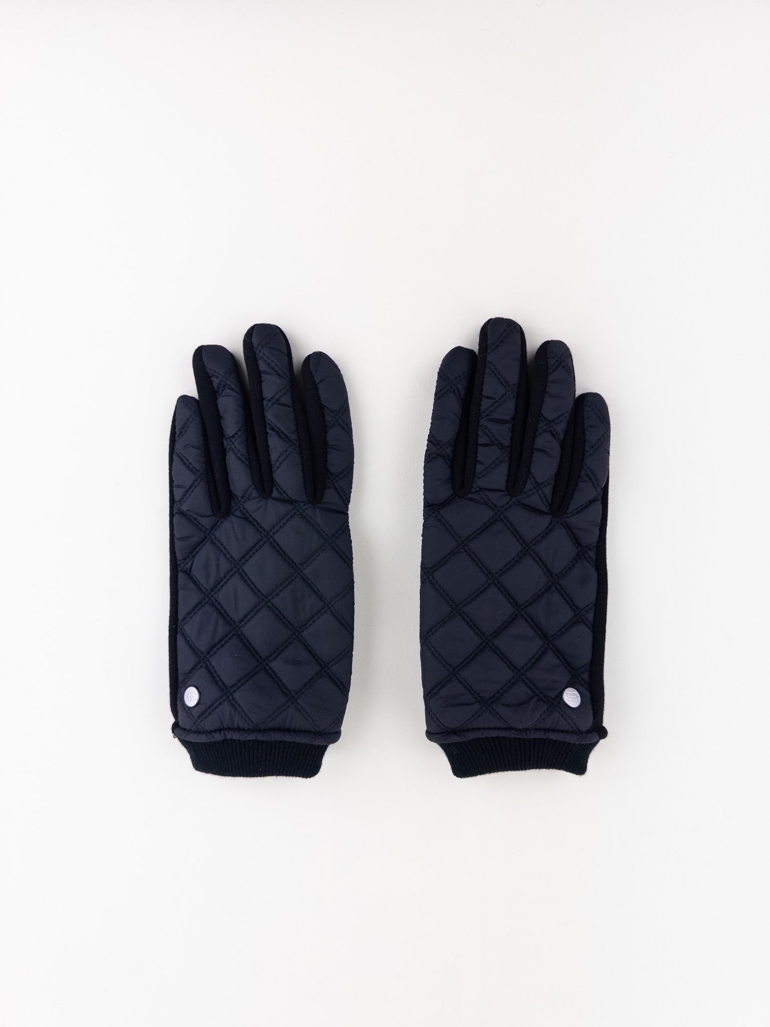 Santacana Jersey Quilted Gloves in Black - Big Bag NY