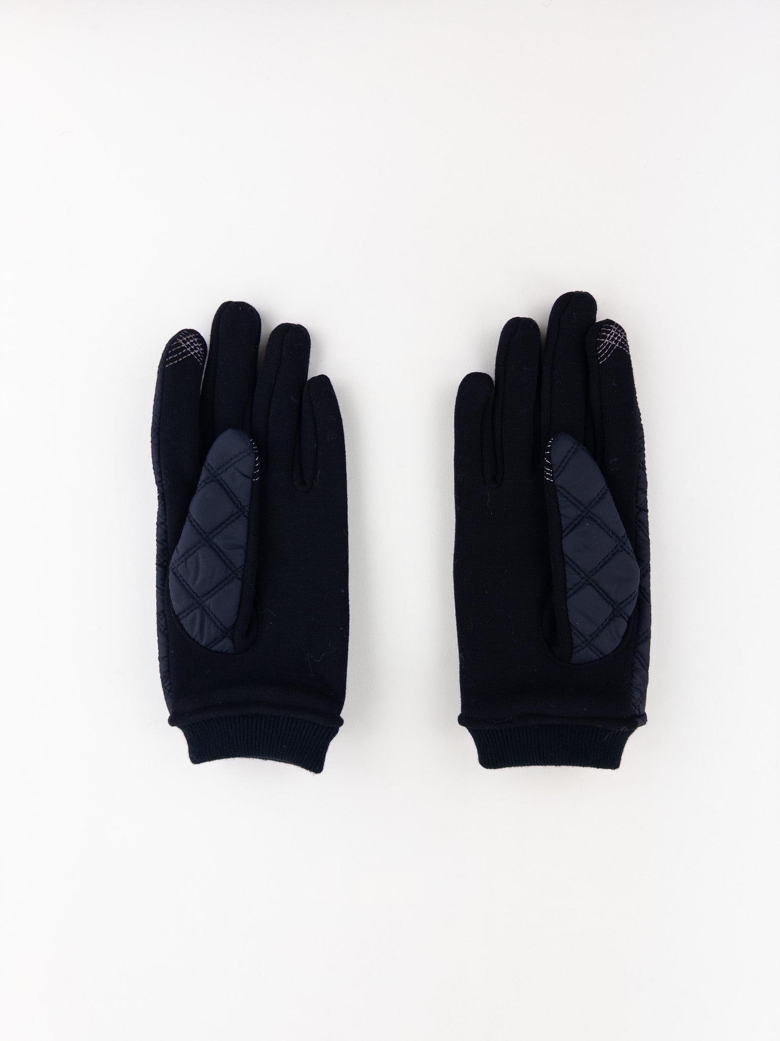 Santacana Jersey Quilted Gloves in Black - Big Bag NY