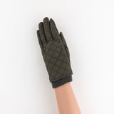 Santacana Jersey Quilted Gloves in Khaki - Big Bag NY