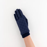 Santacana Jersey Quilted Gloves in Navy - Big Bag NY