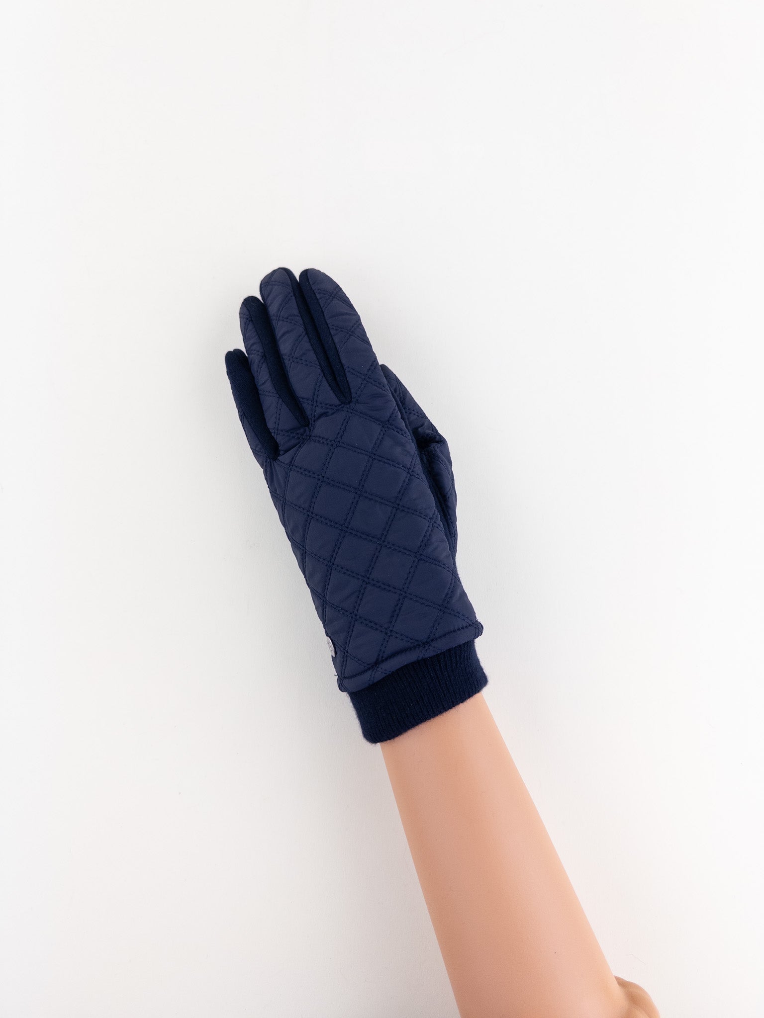 Santacana Jersey Quilted Gloves in Navy - Big Bag NY