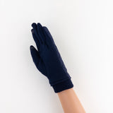 Santacana Jersey Quilted Gloves in Navy - Big Bag NY