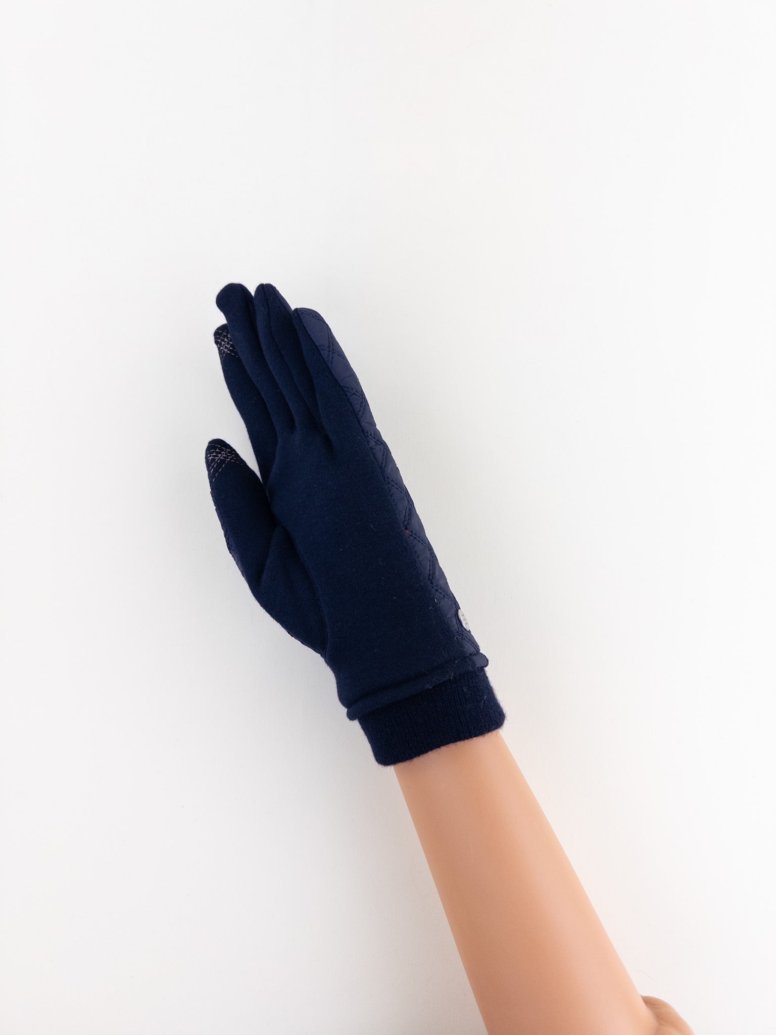 Santacana Jersey Quilted Gloves in Navy - Big Bag NY